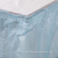 Falda de mesa de plástico de plástico de color sólido